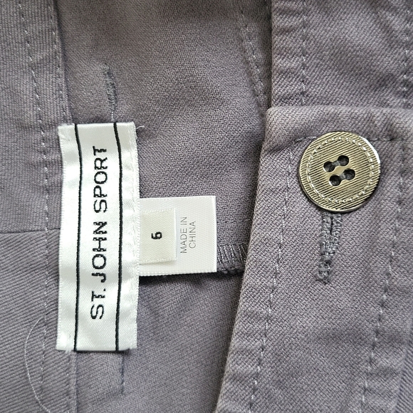 St. John Sport Pants Gray Casual Boyfriend Fit Slacks Women's 6 - Picture 4 of 7